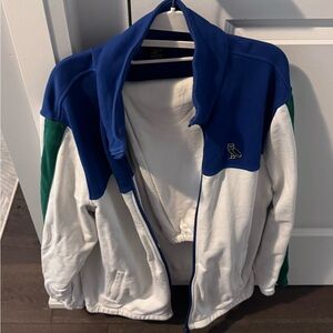 OVO Track Suite Blue and White Zip-Up Jacket